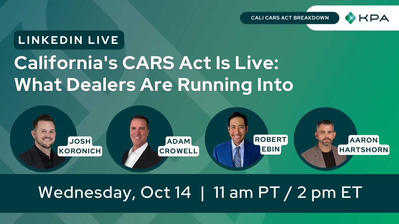 California's CARS Act Is Live: What Dealers Are Running Into