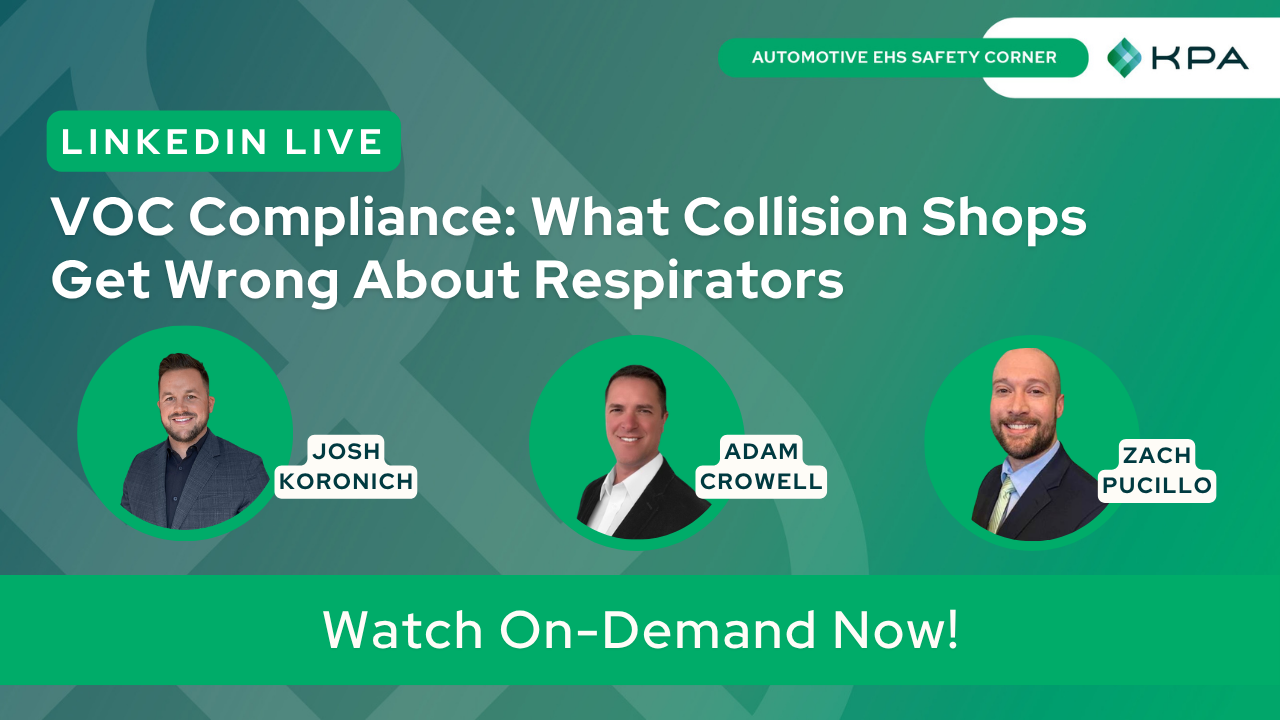 VOC Compliance: What Collision Shops Get Wrong About Respirators