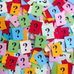 question marks on colorful post its
