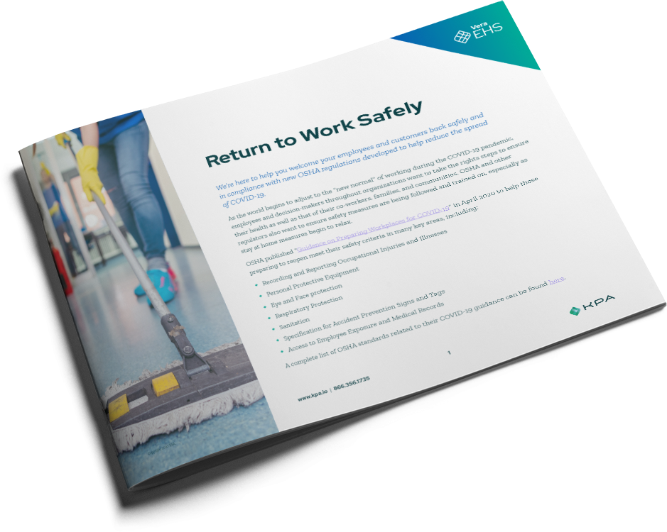 cover of the return to work safely datasheet