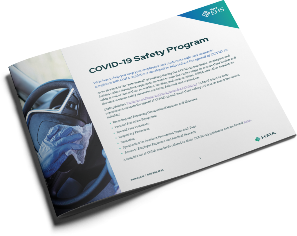 COVID-19 Safety Program Datasheet Cover Thumbnail