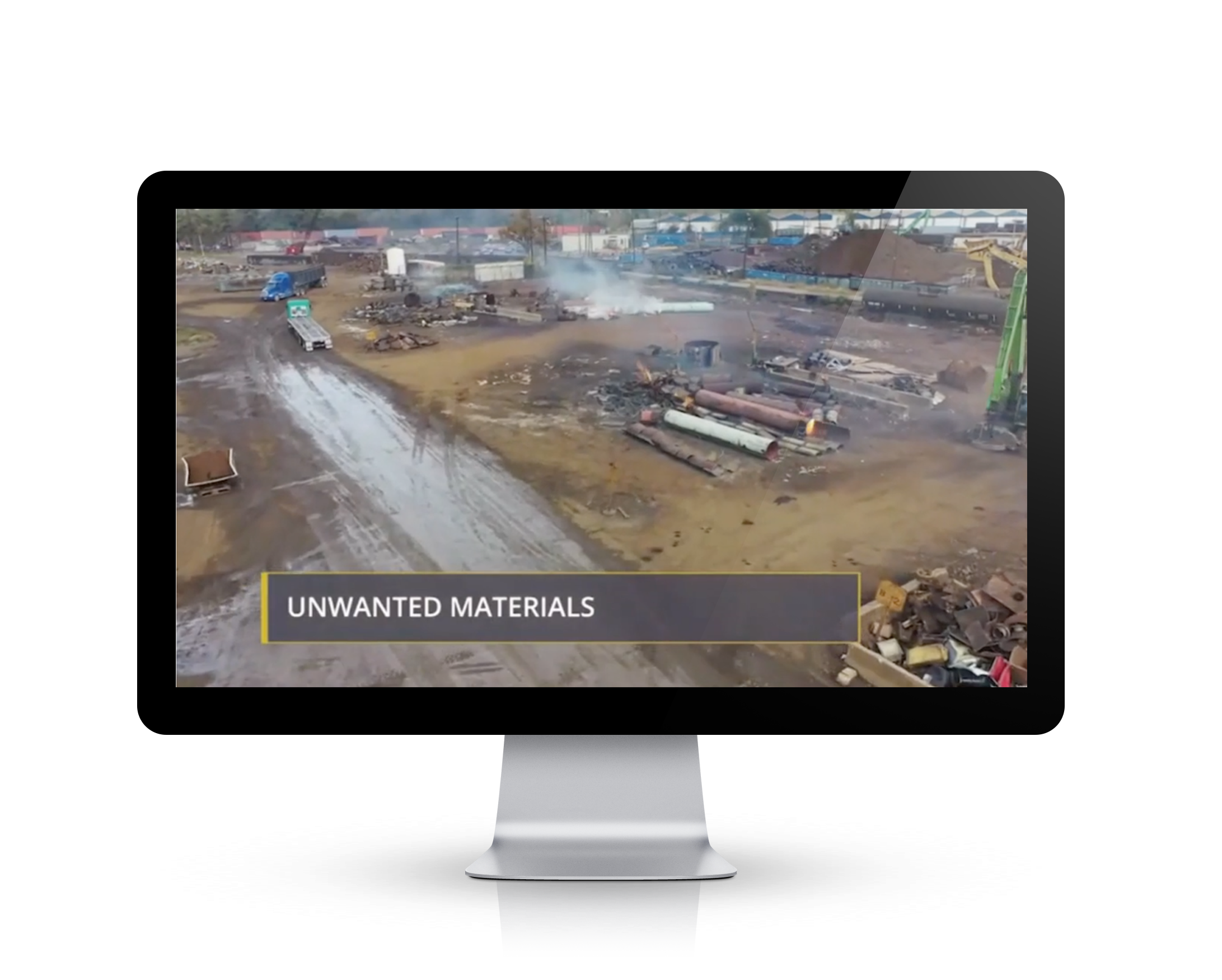 Continuous scrap inspections and identifying unwanted materials training screenshot on a video base