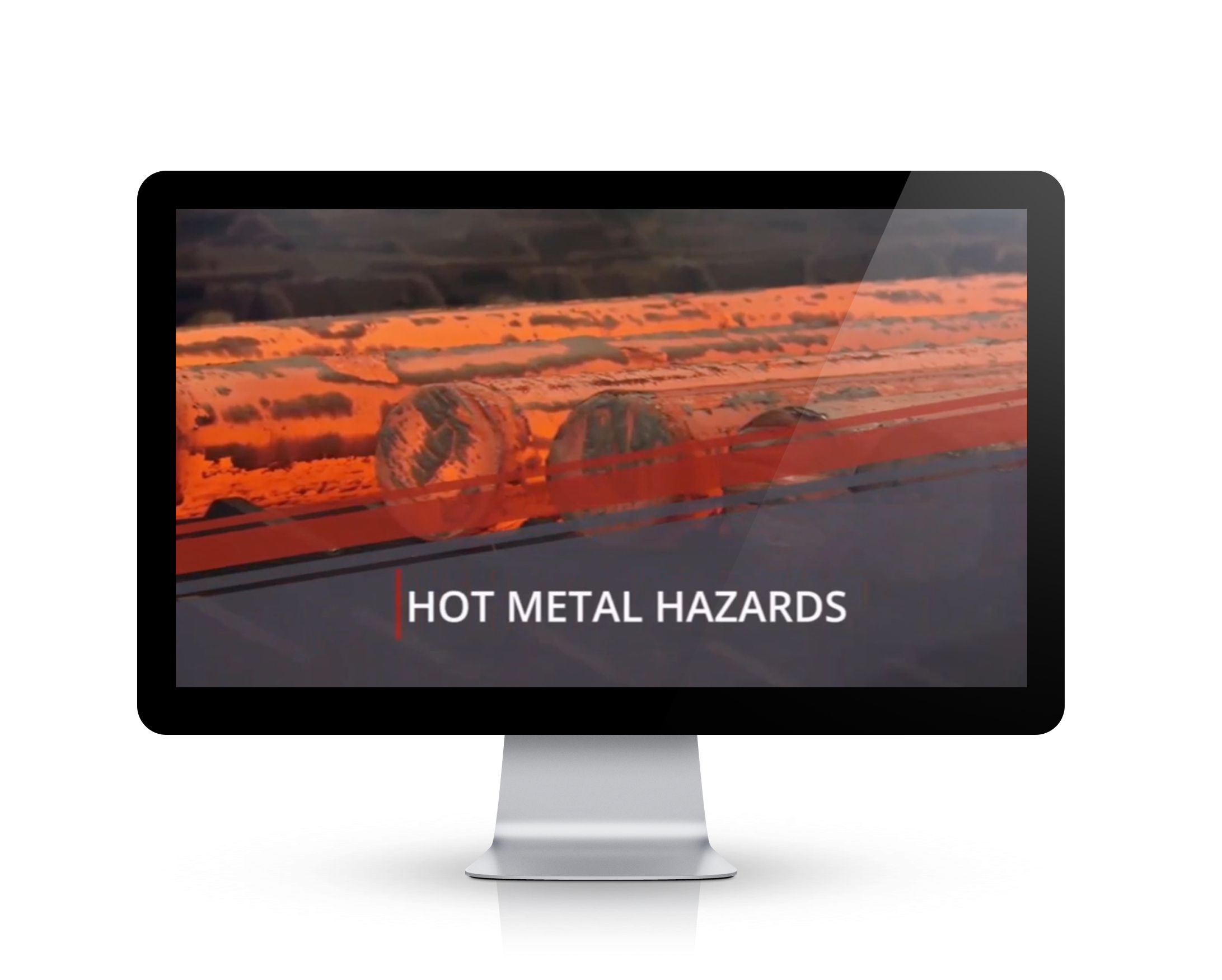 Hot Metals safety training screen shot on a Video Base