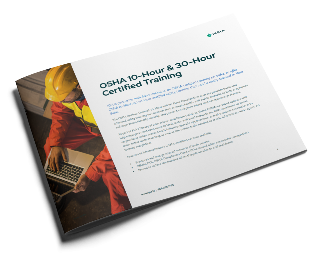 OSHA 10-Hour & 30-Hour Certified Training Datasheet Cover Thumbnail