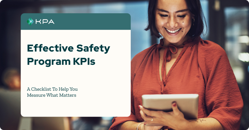 Cover of establishing effective safety program KPIs checklist