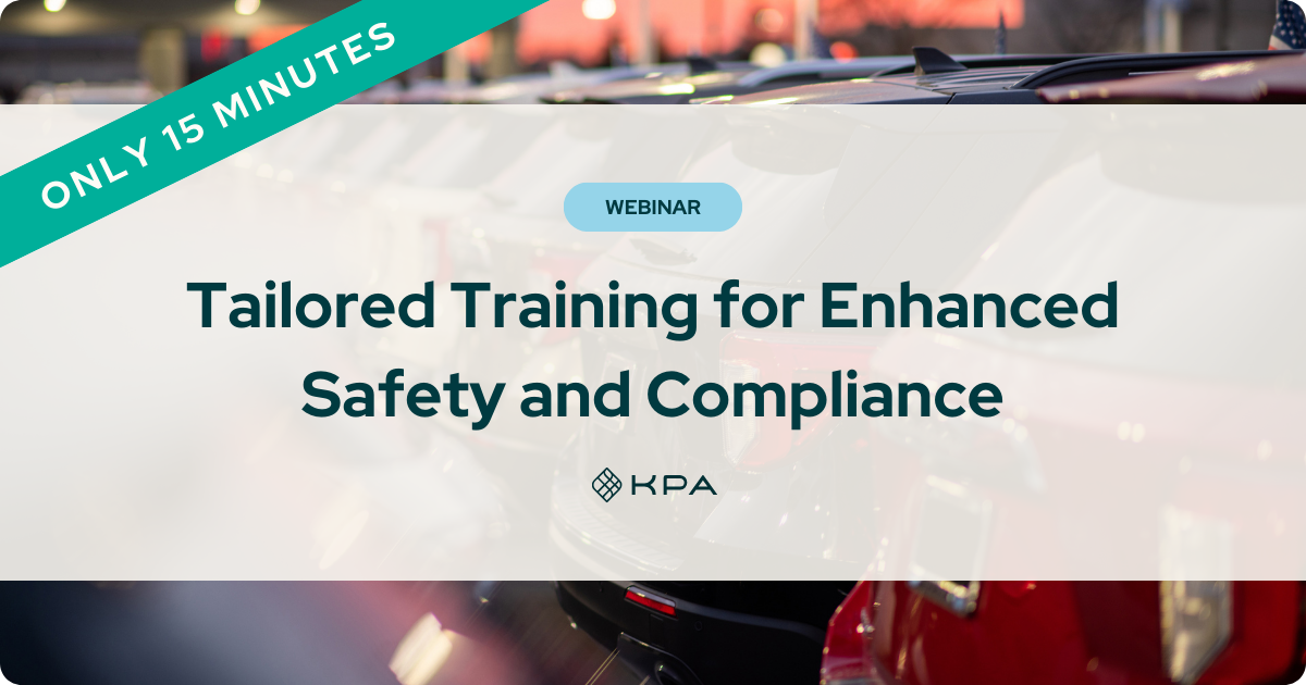 KPA Webinar Tailored Training Enhanced Safety Compliance