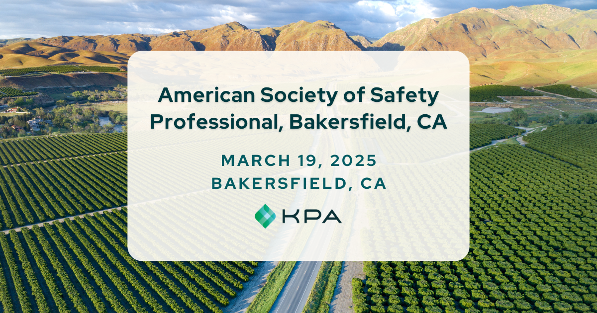 American Society of Safety Professional, Bakersfield, CA KPA Events