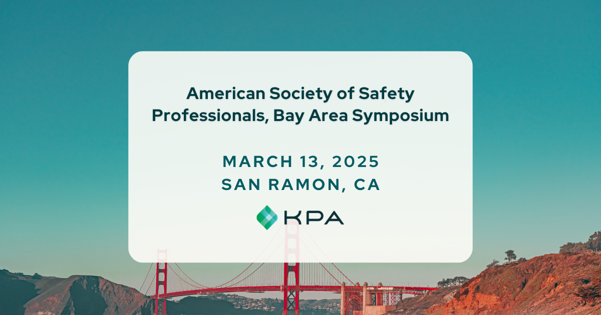 American Society of Safety Professionals, Bay Area Symposium KPA Event