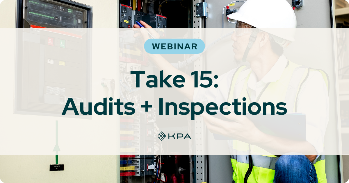 Audits and inspections webinar