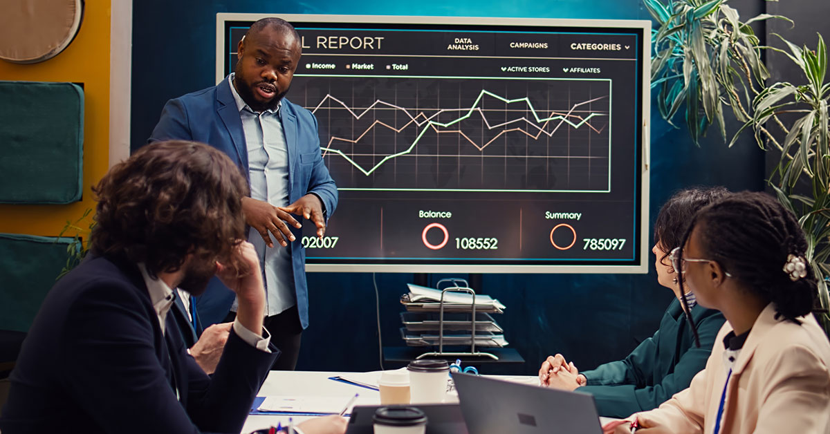 Safety manager presenting his business case for ehs softare